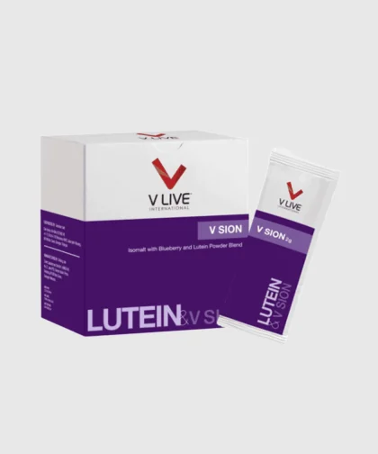Image of V LIVE V Sion product box and sachet, by vlive.cc